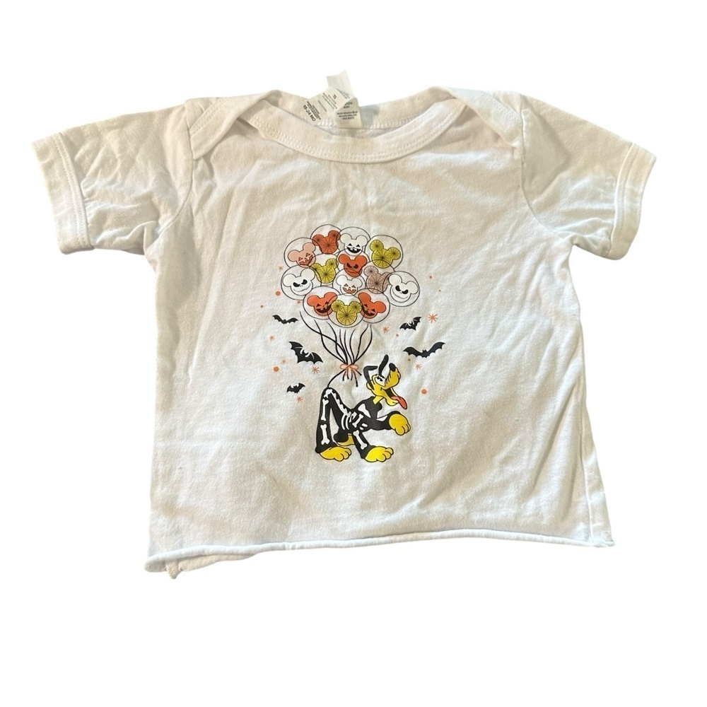 Bella Canvas size  18-24 months Disney Halloween t-shirt raw hem